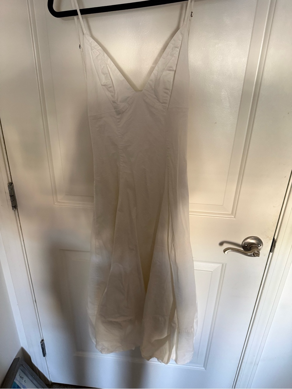 Free People Cream v neck dress with Delicate Straps